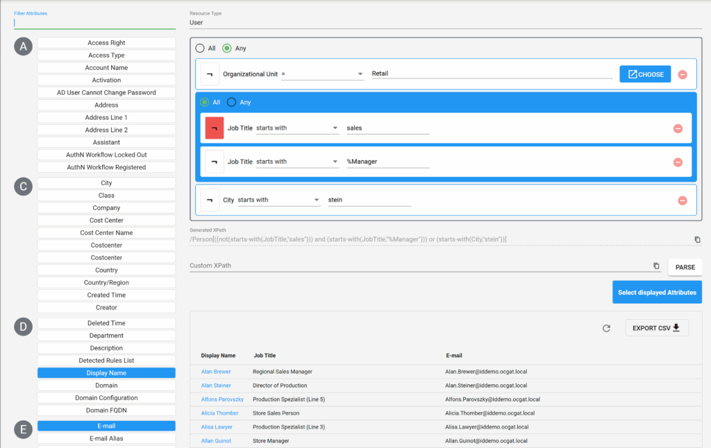Identity Director - Filter Groups
